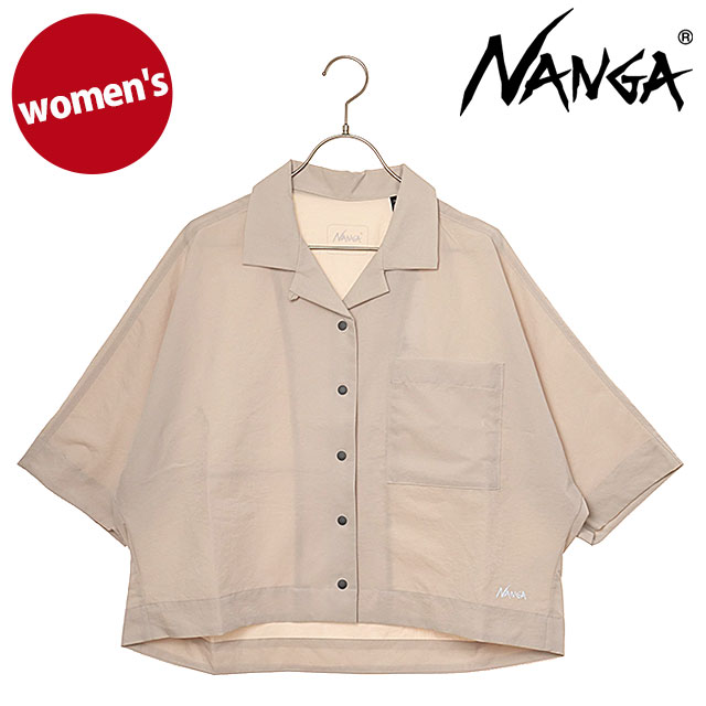 樂天商城 - 【最大100%ポイントバック】NANGA ナンガ レディース ドットエア コンフィーショートスリーブシャツ ウィメンズ [N2611-1J022B SS26] DotAir COMFY S/S SHIRT W トップス 半袖 オープンカラーシャツ アウトドア ベージュ S.BEG 【メール便可】 正規取扱店