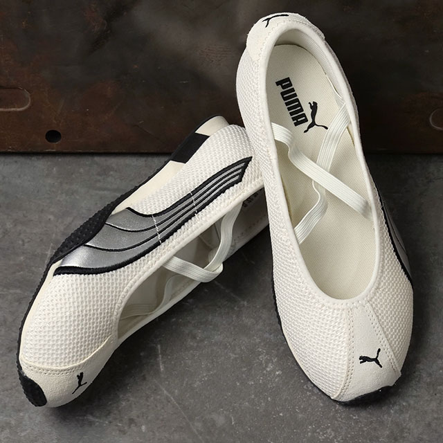 樂天商城 - 【最大100%ポイントバック】PUMA プーマ スニーカー レディース Hストリート バレエ ウィメンズ [407820-02 SS26Q2] H-STREET BALLET WNS 靴 薄底 バレエシューズ 白 Warm-White 正規取扱店