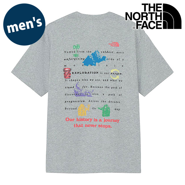樂天商城 - THE NORTH FACE ザ・ノース・フェイス Tシャツ メンズ ショートスリーブジャーニーヒストリーティー [NT32643-Z SS26] S/S Journey History Tee ユニセックス トップス 半袖 吸水速乾 バックプリント グレイ ミックスグレー 【メール便可】 正規取扱店