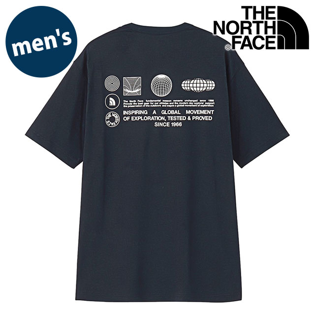 Rakuten - THE NORTH FACE ザ・ノース・フェイス Tシャツ メンズ ショートスリーブフラッシュドライグローブグリッドコットンティー [NT32550-UN SS26] S/S FD Globe Grid Cotton Tee ユニセックス トップス 半袖 吸水速乾 紺 アーバンネイビー 【メール便可】 正規取扱店