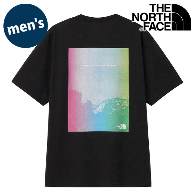樂天商城 - THE NORTH FACE ザ・ノース・フェイス Tシャツ メンズ ショートスリーブテクニカルアウトドアティー [NT32649-K SS26] S/S Technical Outdoor Tee ユニセックス トップス 半袖 吸水速乾 バックプリント 黒 ブラック 【メール便可】 正規取扱店