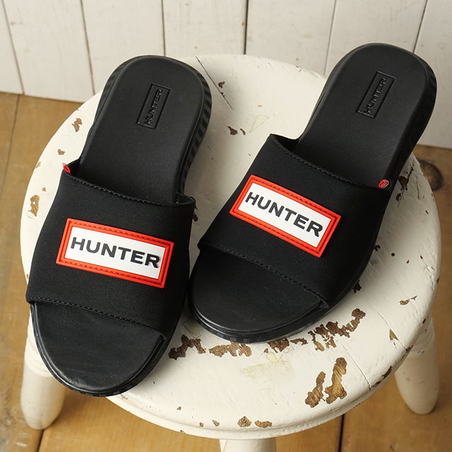 樂天商城 - 【最大100%ポイントバック】HUNTER ハンター イージー ネオプレーン スライドサンダル [UFF7137NEO SS26] UNISEX EASY NEOPRENE SLIDE メンズ・レディース SANDAL 軽量 アフタースポーツ ブラック BLACK 正規取扱店
