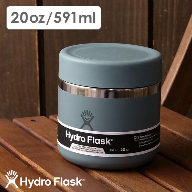 Hydro Flask ハイドロフラスク フード ジャー 591ml  FOOD 20oz FOOD JAR メンズ・レディース ユニセックス ステンレスボトル 保温 保冷 グレー ShaleGray 正規取扱店