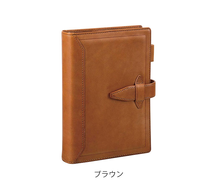 ダ・ヴィンチグランデ システム手帳(Davinci) ロロマクラシック/ヌメ革(牛革) 聖書サイズ ブラウン /リング内径24mm DB3014C ブラウン