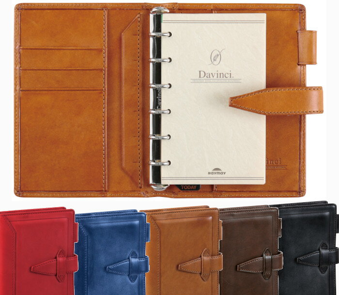 ダ・ヴィンチグランデ システム手帳(Davinci) ロロマクラシック/ヌメ革(牛革) ポケットサイズ/リング内径14mm DP3015