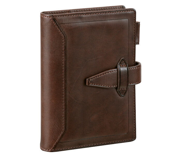 ダ・ヴィンチグランデ システム手帳(Davinci) ロロマクラシック/ヌメ革(牛革) ポケットサイズ ダークブラウン/リング内径14mm DP3015E ダー...