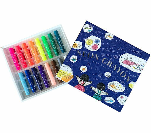 コクヨのえほん 蛍光くれよん 16色 ARTS & CRAFTSシリーズ KE-AC31