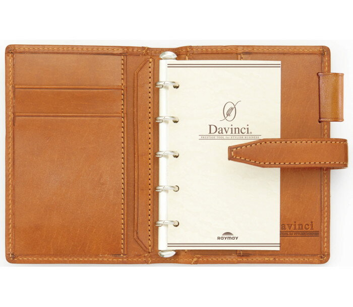 ダ・ヴィンチグランデ システム手帳（Davinci） ロロマクラシック/ ヌメ革（牛革） mini5 サイズ/ リング　内径11mm DPM3034