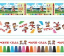 ★ぺんてるクレヨン!マスキングテープ★3巻セット☆カモ井加工紙製造X紀寺商事(Kitera)☆