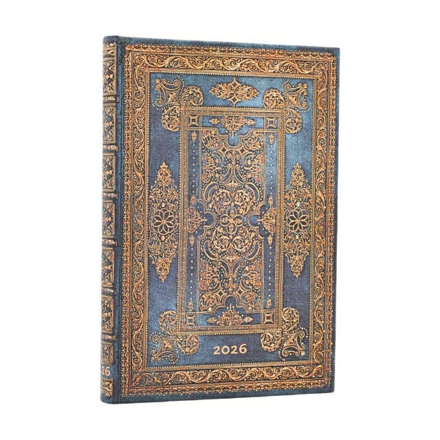 ペーパーブランクス(Paperblanks)2026 年度版ダイアリー ハードカバー ミニ ブルー・ラックス DJ1201-7