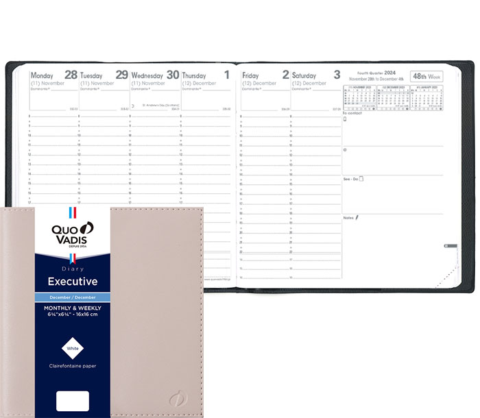 クオバディス 手帳 クオバディス（QUO VADIS） 2024年版1月始まりダイアリー エグゼクティブ／ソーホー 01405**
