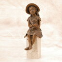 ブロンズ像 『 小さな友だち 』 少女 子犬 リビング 大道寺光弘 玄関 応接間 世界的彫刻家 銅像 彫刻 通販 販売 プレゼント