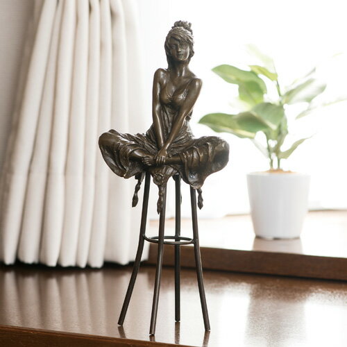 女性 ブロンズ像 『 脚を組む 乙女 』 彫刻家 林良慶 美人 銅像 エロティシズム 官能 通販 販売 プレゼント