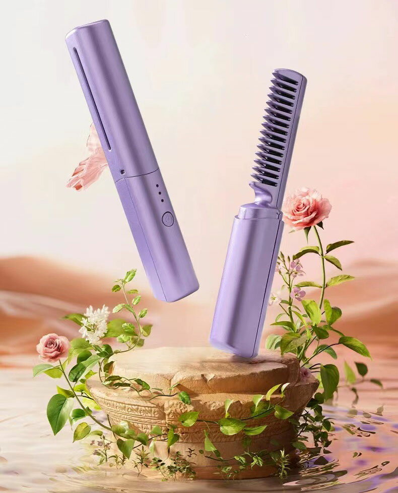 【月間優良ショップ受賞】最新型 ヘアアイロン コードレス ストレートくし ミニ ヘ...