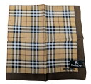 未使用 バーバリーズ バーバリー ハンカチ ランチマット コットン 綿 100% ベージュ ブラウン チェック レディース メンズ BURBERRY LONDON 【中古】