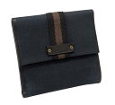 グッチ 二つ折り 財布 Wホック 両面財布 ブラック 黒 キャンバス ロゴ レディース メンズ GUCCI 【中古】