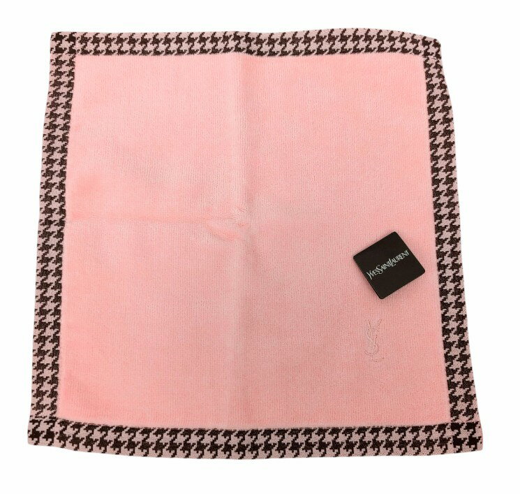 未使用 イヴサンローラン ハンドタオル ミニタオル YSL ピンク レディース YvesSaintLaurent 【中古】