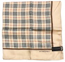 未使用 バーバリーズ ハンカチ 綿 絹 シルク混 ベージュ チェック ランチマット シルク バーバリー BURBERRYS レディース BURBERRY 【中古】