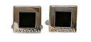 ブルガリ カフス カフリンクス SV925 スクエア カフリンク オニキス ブラック 黒 シルバー製 シルバー BVLGARI 【中古】