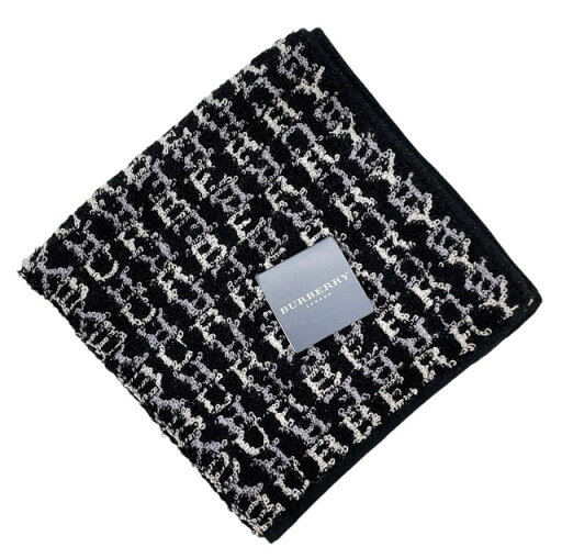 未使用 バーバリー ハンドタオル ミニタオル ハンカチ ロゴ 総柄 タオル ブラック 黒 綿 コットン 100% メンズ レディース BURBERRY 【中古】 未使用 バーバリー ハンドタオル ミニタオル ハンカチ ロゴ 総柄 タオル ブラック 黒 綿 コットン 100% メンズ レディース BURBERRY 【中古】