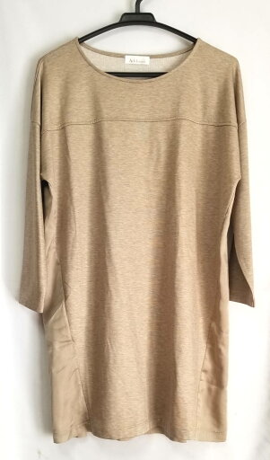 Address アドレス チュニック ワンピース 長袖 ベージュ レディース 9 異素材 ミックスカラー 【中古】 Address アドレス チュニック ワンピース 長袖 ベージュ レディース 9 異素材 ミックスカラー 【中古】