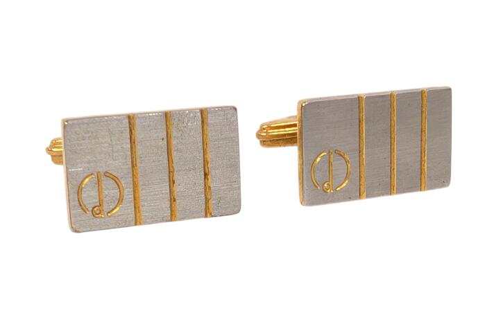 ダンヒル カフス カフリンクス カフスボタン ゴールド シルバー メタル GP メンズ dunhill 【中古】