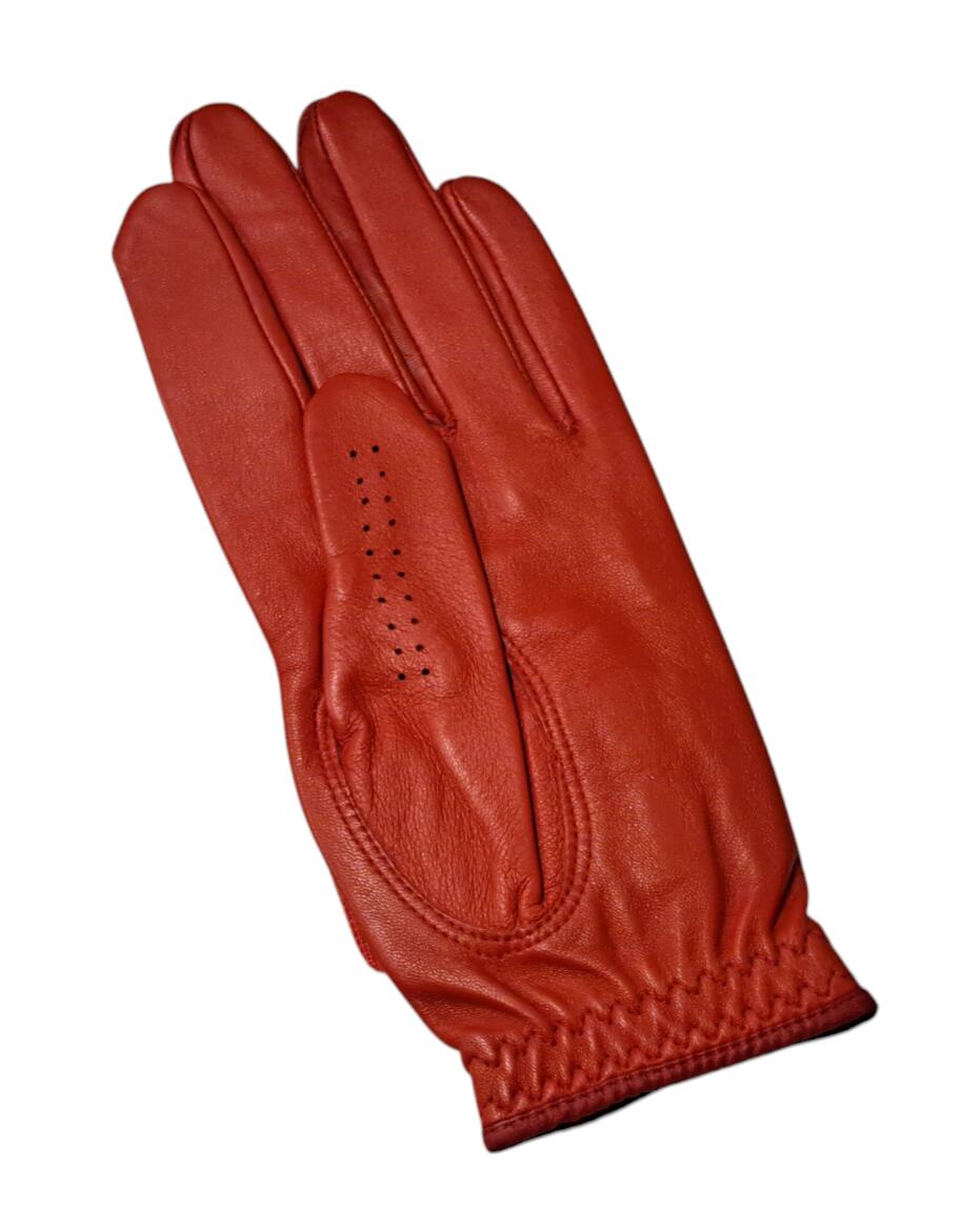 未使用 バーバリー 手袋 ゴルフ グローブ レッド レディース BURBERY GOLF 【中古】