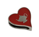 新品同様 エルメス スカーフリング ハート レッド ティーポット ティータイム レディース アクセサリー HERMES 【中古】