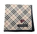 未使用 バーバリー ハンカチ スカーフ ランチマット ベージュ チェック バーバリー レディース メンズ BURBERRY コットン 100% 綿 【中古】