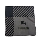 未使用 バーバリー ハンカチ 綿 100% ランチマット レディース メンズ BURBERRY コットン ブラック 黒 グレー 【中古】