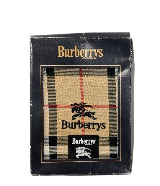 未使用 バーバリーズ バーバリー ハンカチ ランチマット　コットン　綿　100％　ベージュ　ブラウン チェック レディース メンズ　BURBERRY　LONDON　【中古】