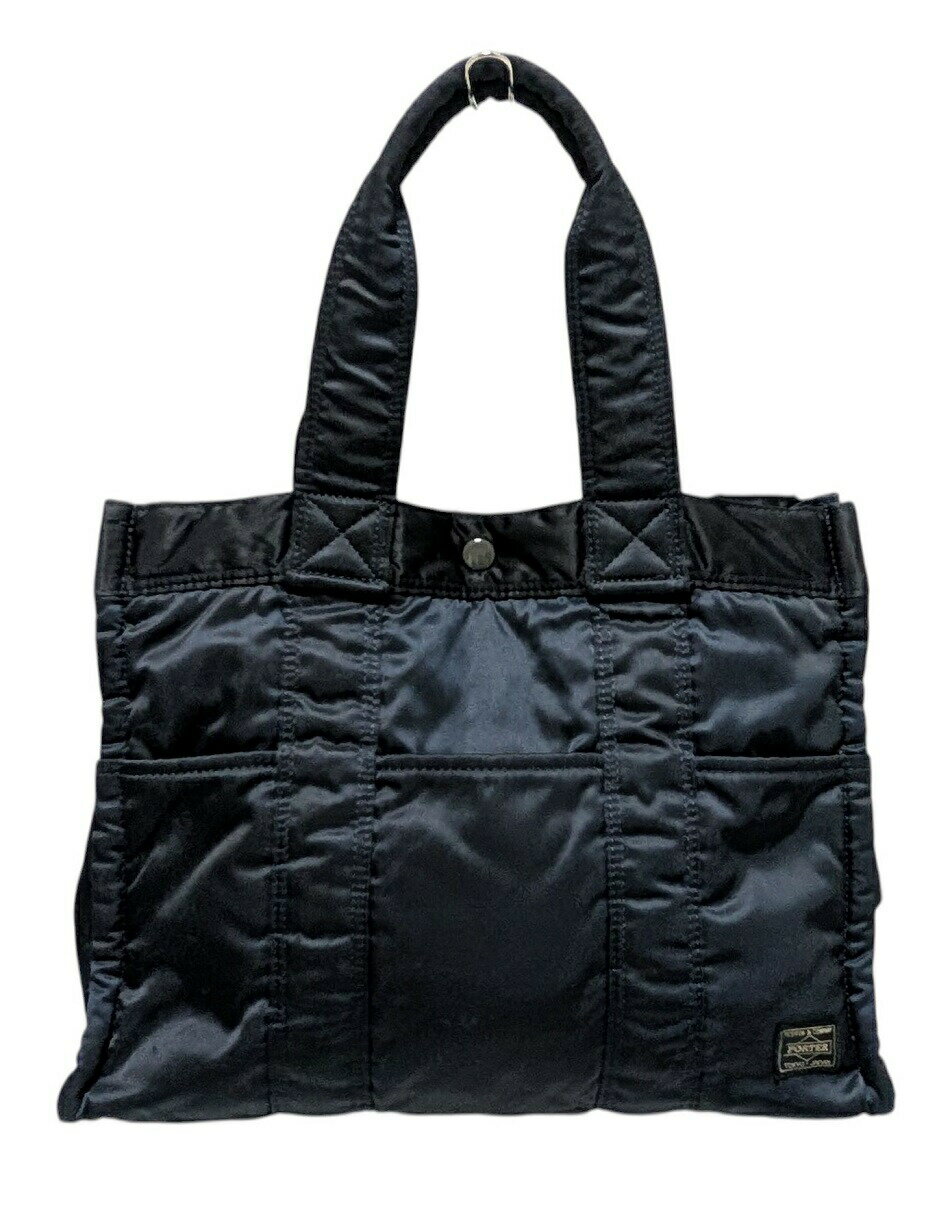 ポーター トートバッグ ヘッドポーター ネイビー 濃紺 ショルダーバッグ 肩掛け メンズ レディース HEAD PORTER 【中古】