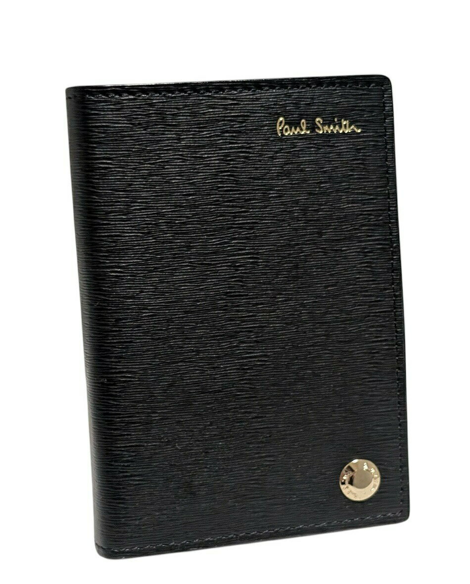 未使用 ポールスミス カードケース BPS251 型押し レザー ピボット 黒 ブラック 名刺入れ クレジットカ..