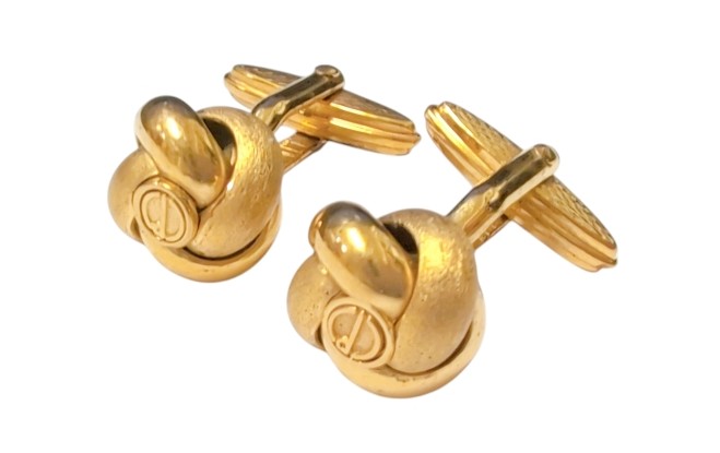 Rakuten - ダンヒル カフス カフリンクス カフスボタン ノット 結び目 ゴールド シルバー メタル GP　メンズ dunhill　vintage 【中古】