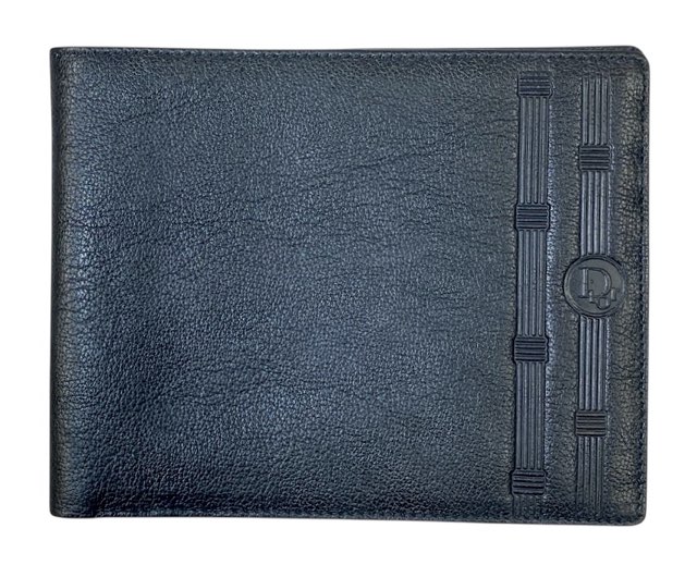 樂天商城 - クリスチャンディオール ロゴ 財布 札入 ディオール 札入れ メンズ ブラック 黒 レザー 二つ折り Dior 本革　【中古】