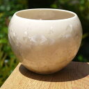 京焼 清水焼 花結晶お茶呑み茶碗 茶単品