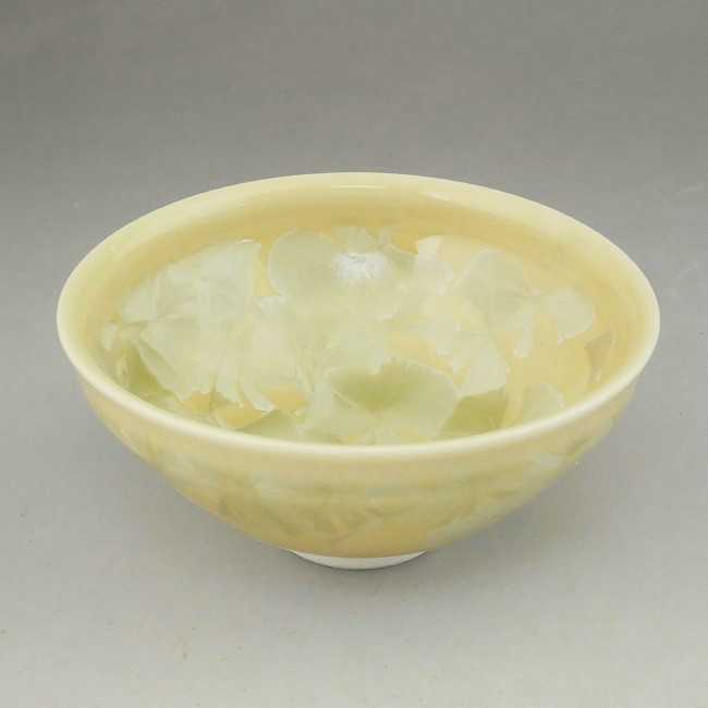 京焼 清水焼 花結晶酒盃 陶あん 黄の紹介画像3