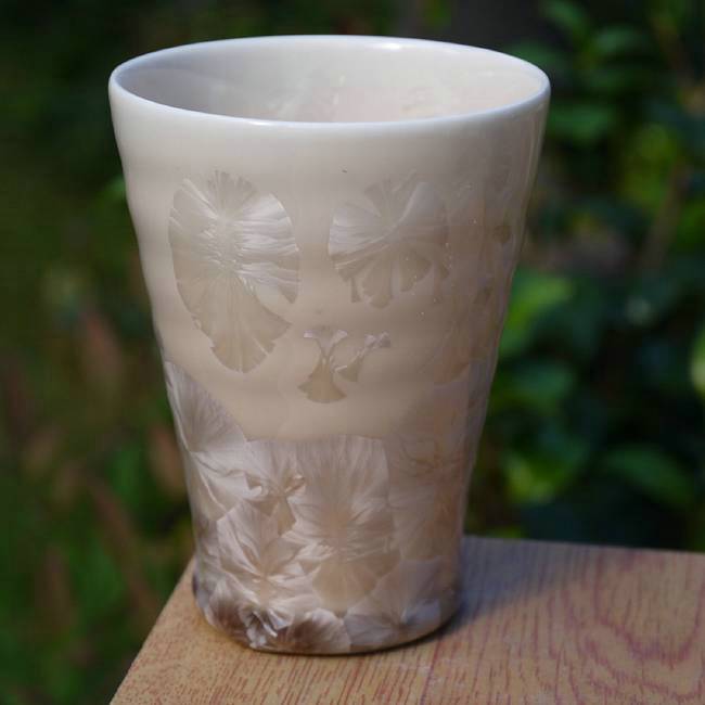 乐天商城 - 京焼 清水焼 花結晶和みカップ 茶　陶あん