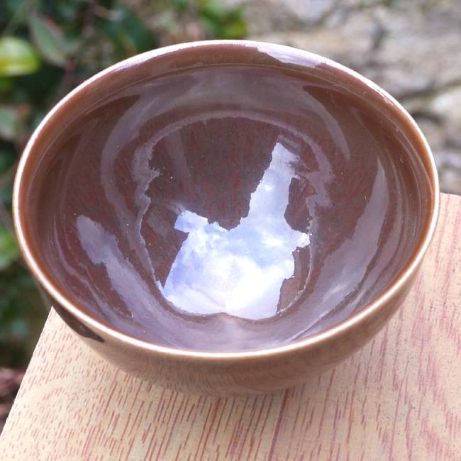 京焼 清水焼 柿天目酒盃　鎌田幸二のサムネイル