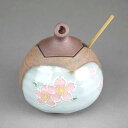 京焼 清水焼 焼締桜薬味入れ
