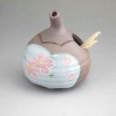 京焼 清水焼 焼締桜楊枝入れ 雅楽