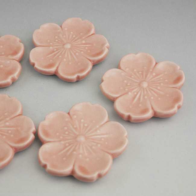 京焼 清水焼 箸置き　あかね桜セット　紫泉
