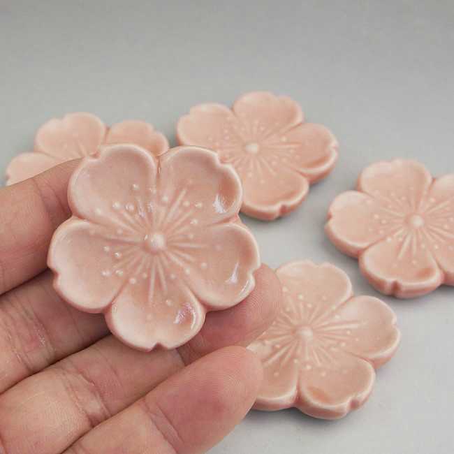 京焼 清水焼 箸置き　あかね桜セット　紫泉
