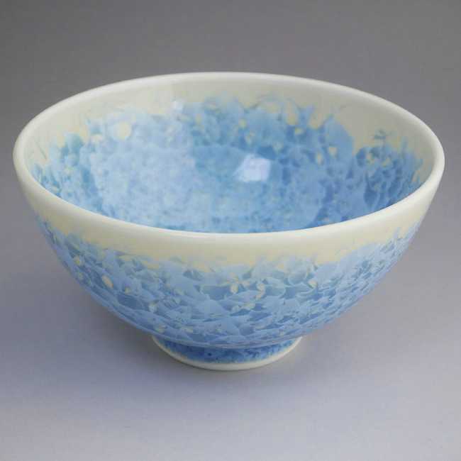 京焼 清水焼 花結晶ご飯茶碗 縹の紹介画像3
