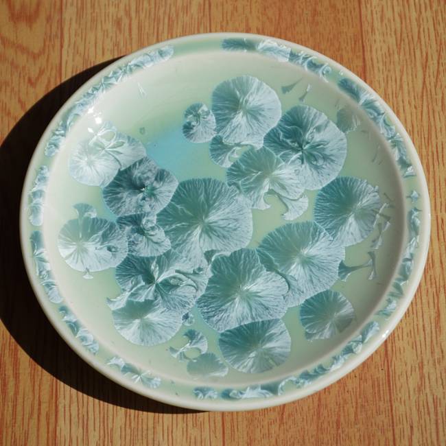 乐天商城 - 京焼 清水焼 花結晶銘々皿　緑単品