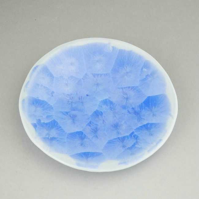 乐天商城 - 京焼 清水焼 花結晶三寸皿　青単品