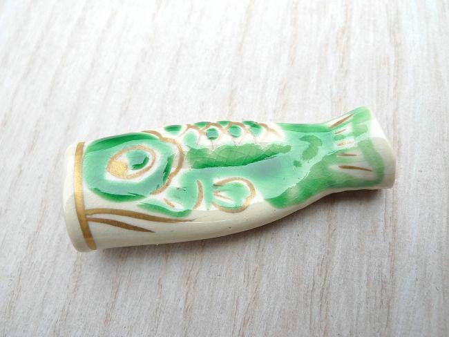 乐天商城 - 京焼 清水焼 箸置き　爽風　鯉のぼり緑単品