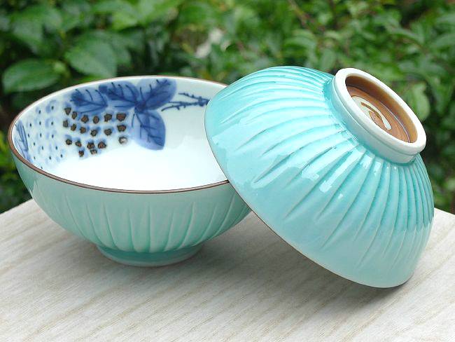 京焼 清水焼 涼　あじさい夫婦茶碗�