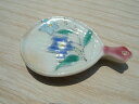 京焼 清水焼 箸置きうちわ夏草花 桔梗 単品