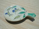 京焼 清水焼 箸置きうちわ夏草花 露草 単品